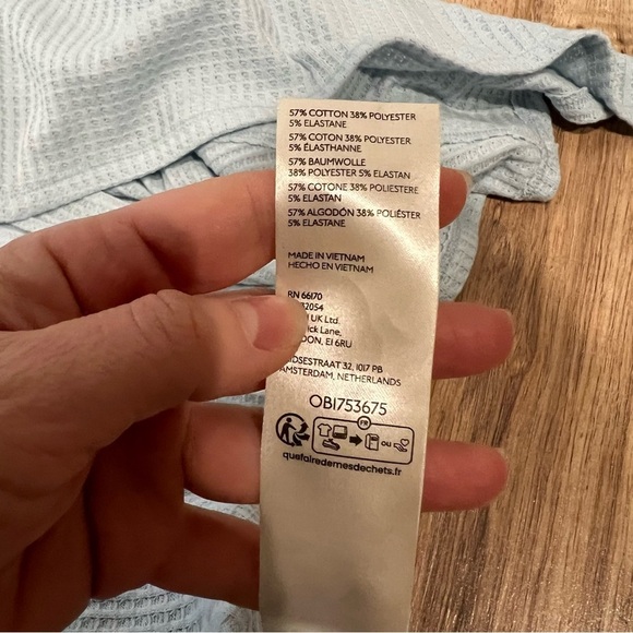 Free People Coraline Waffle Knit V-Neck Long Sleeve Thermal - Picture 9 of 10